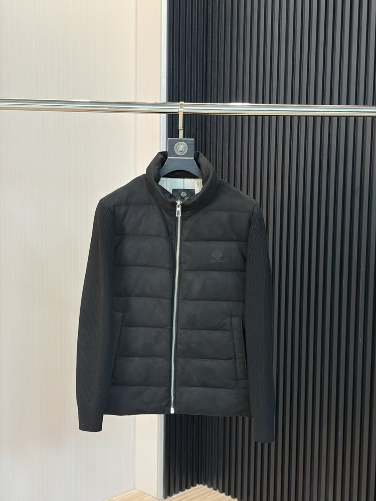 Loro Piana 니트 패딩 점퍼 검정색 001-283720