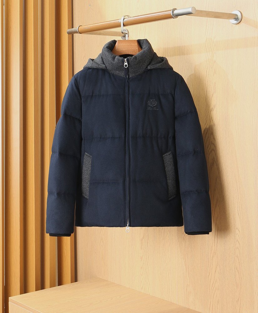 Loro Piana 울 후드 다운 자켓 001-283724