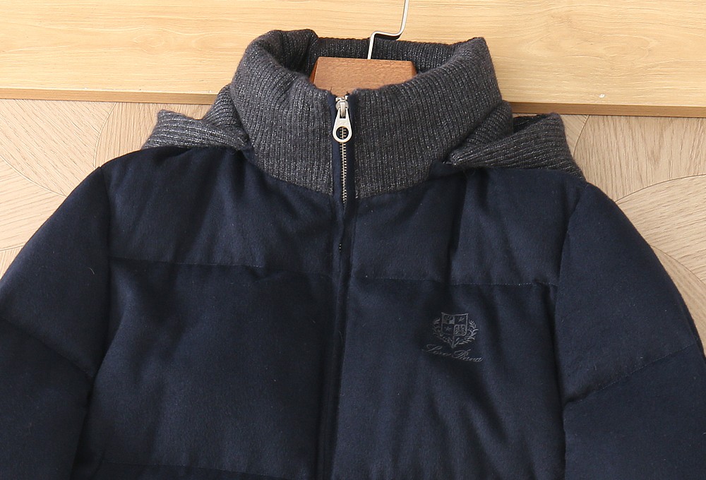 Loro Piana 울 후드 다운 자켓 001-283724
