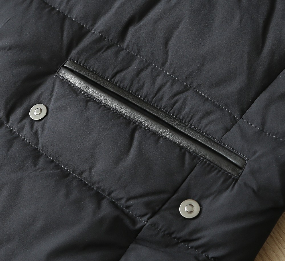 Loro Piana 스탠드칼라 가짜 투피스 다운 점퍼 001-283730
