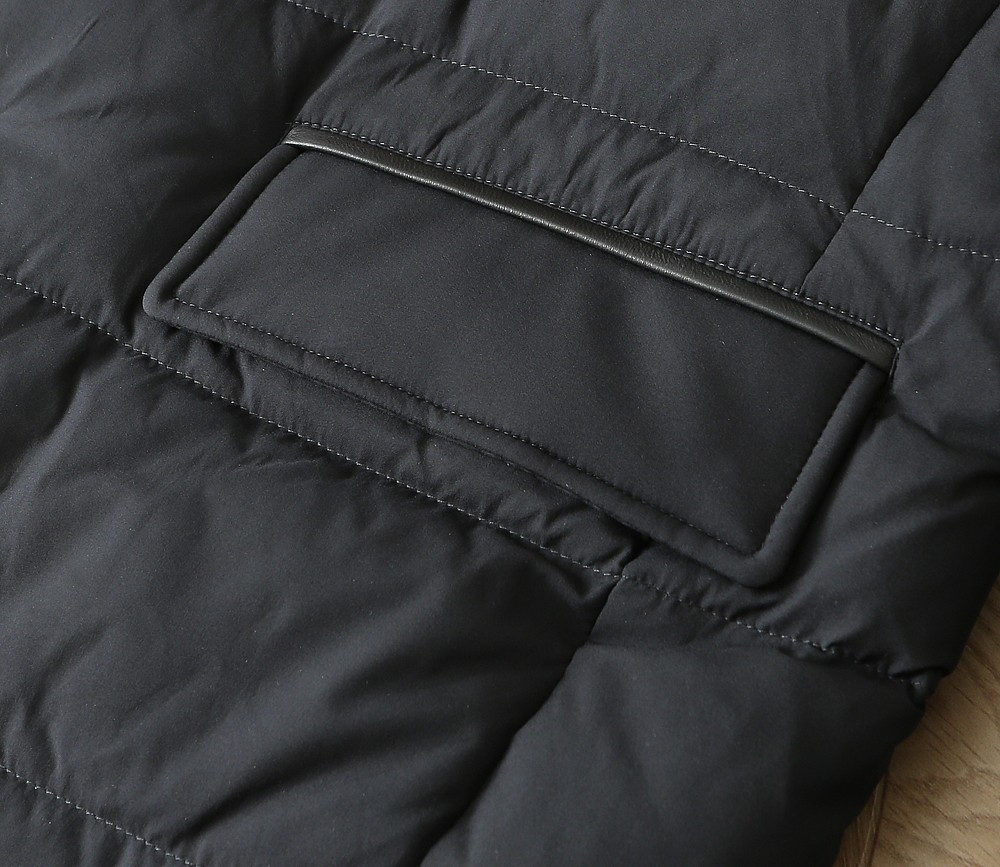 Loro Piana 스탠드칼라 가짜 투피스 다운 점퍼 001-283730