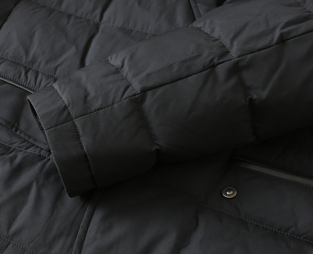 Loro Piana 스탠드칼라 가짜 투피스 다운 점퍼 001-283730