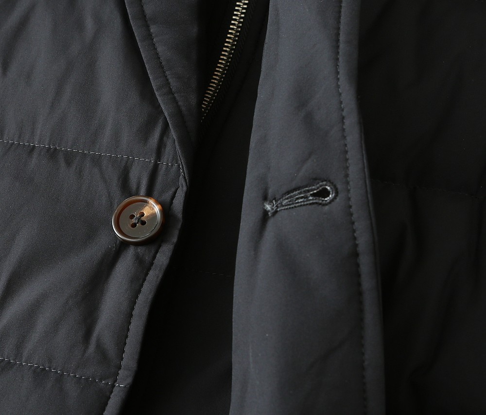 Loro Piana 스탠드칼라 가짜 투피스 다운 점퍼 001-283730