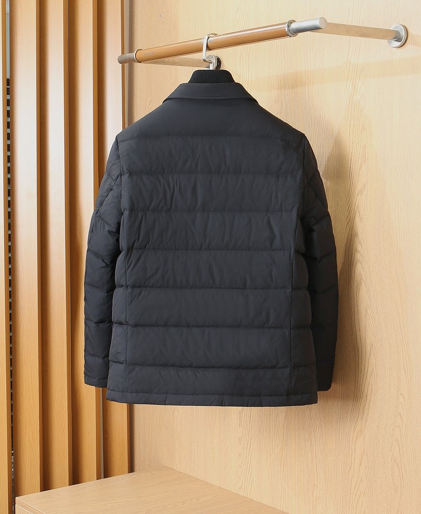 Loro Piana 스탠드칼라 가짜 투피스 다운 점퍼 001-283730