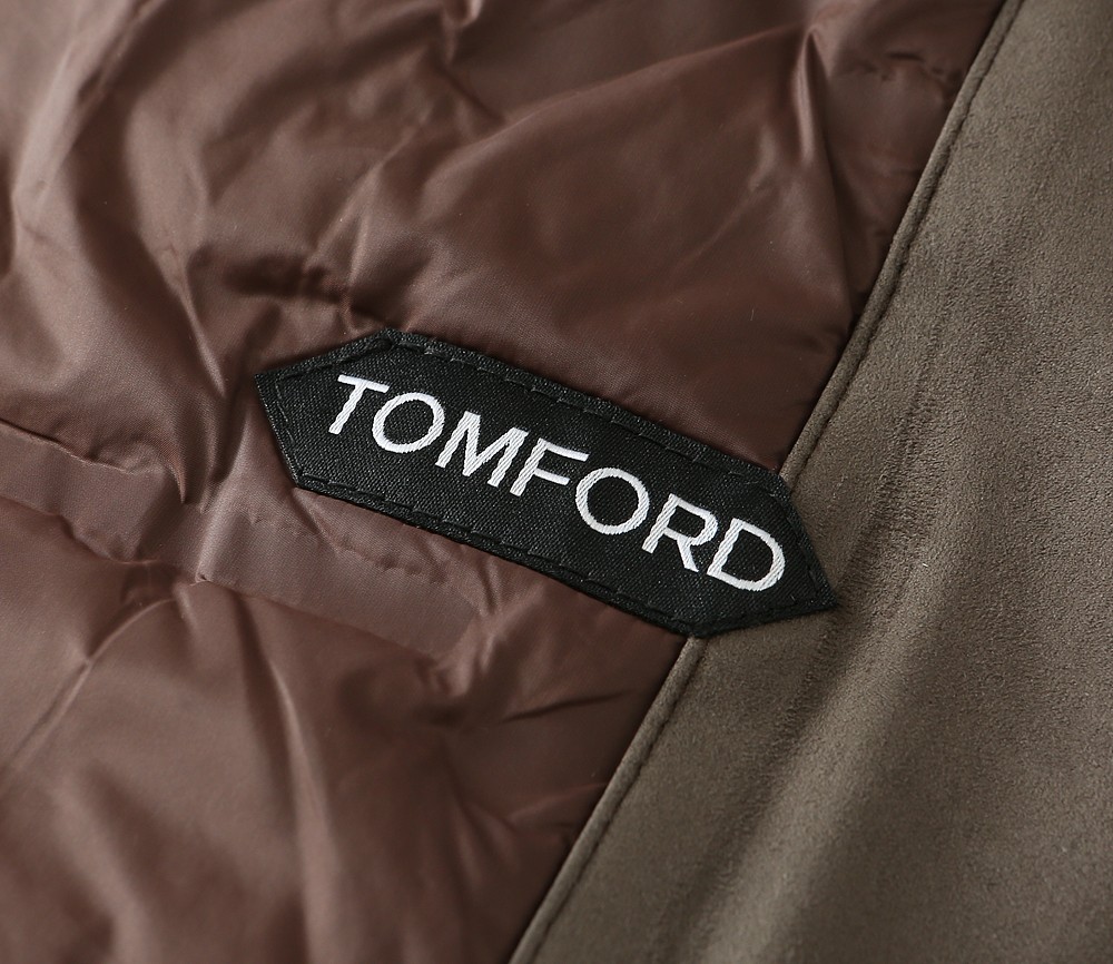 Tom Ford 스웨이드 구스다운 파일럿 재킷 001-283735