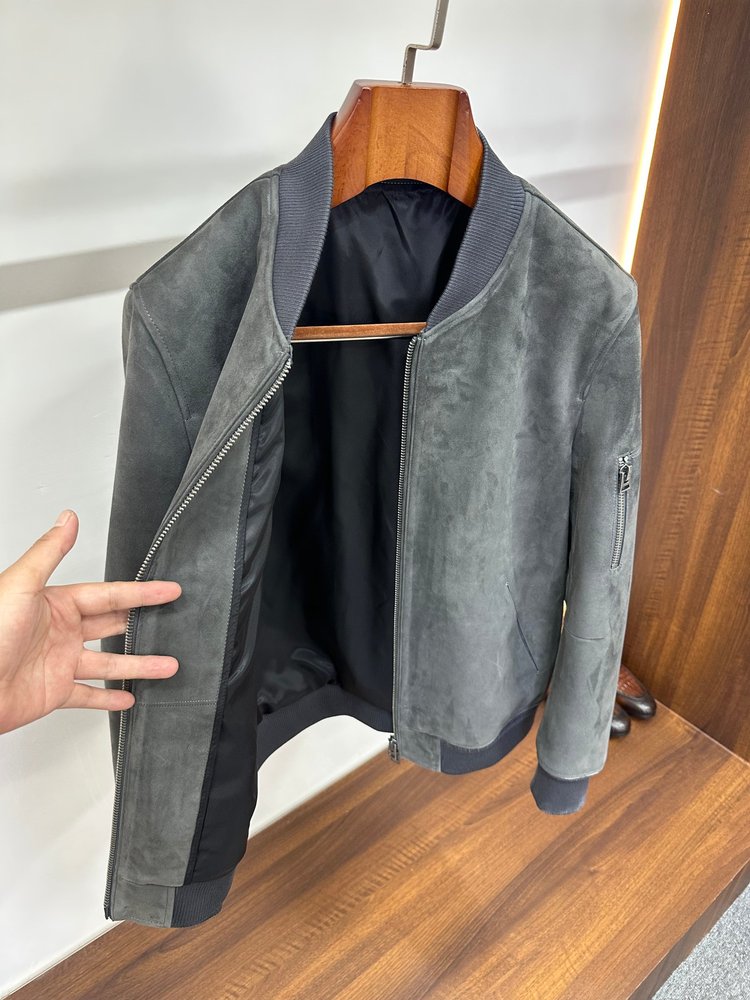 Tom Ford 반스웨이드 양가죽 야구점퍼 001-283741