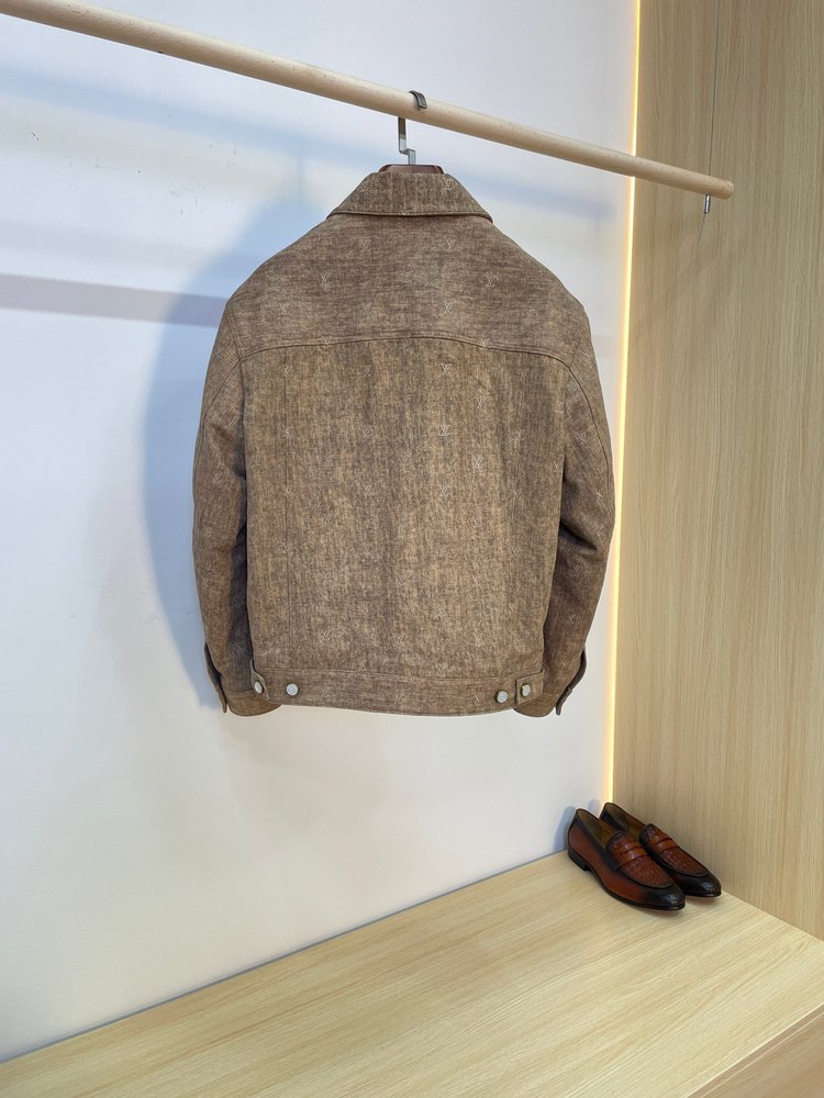 LV 그레이 톤 빈티지 양피 작업복 재킷 001-283749
