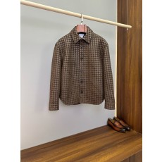 BV 빈티지 브라운 핸드메이드 위빙 양가죽 셔츠 재킷 001-283773