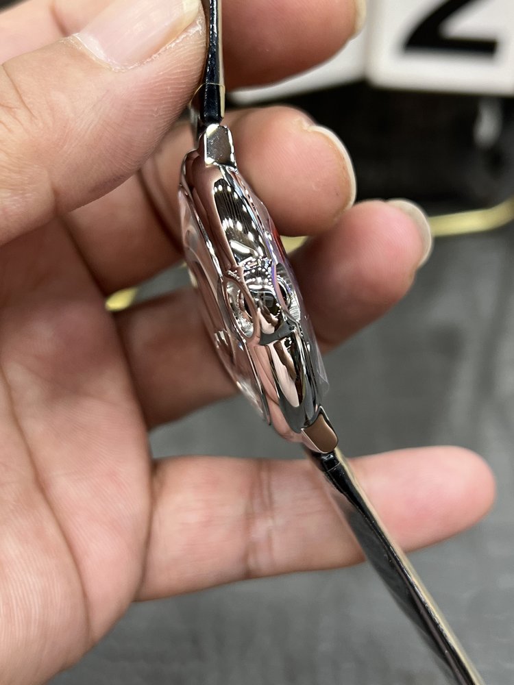 AF 까르띠에 발롱 블루 42mm 가죽 스트랩 화이트 001-284036