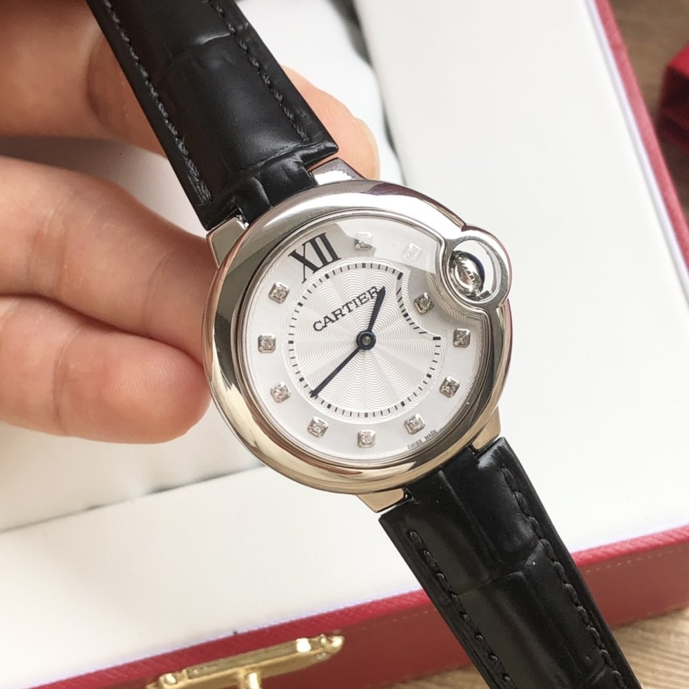 까르띠에 발롱 블루 석영 시계 33mm 001-284053
