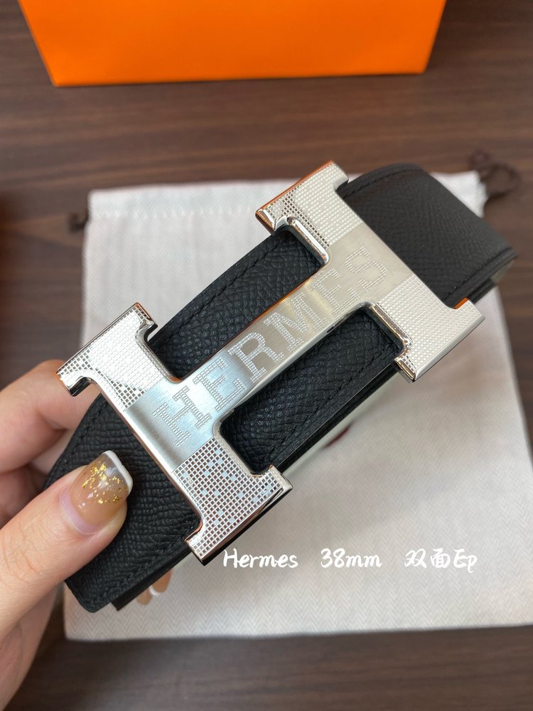 에르메스 엡솜 양면 송아지 가죽 38mm 벨트 001-284124