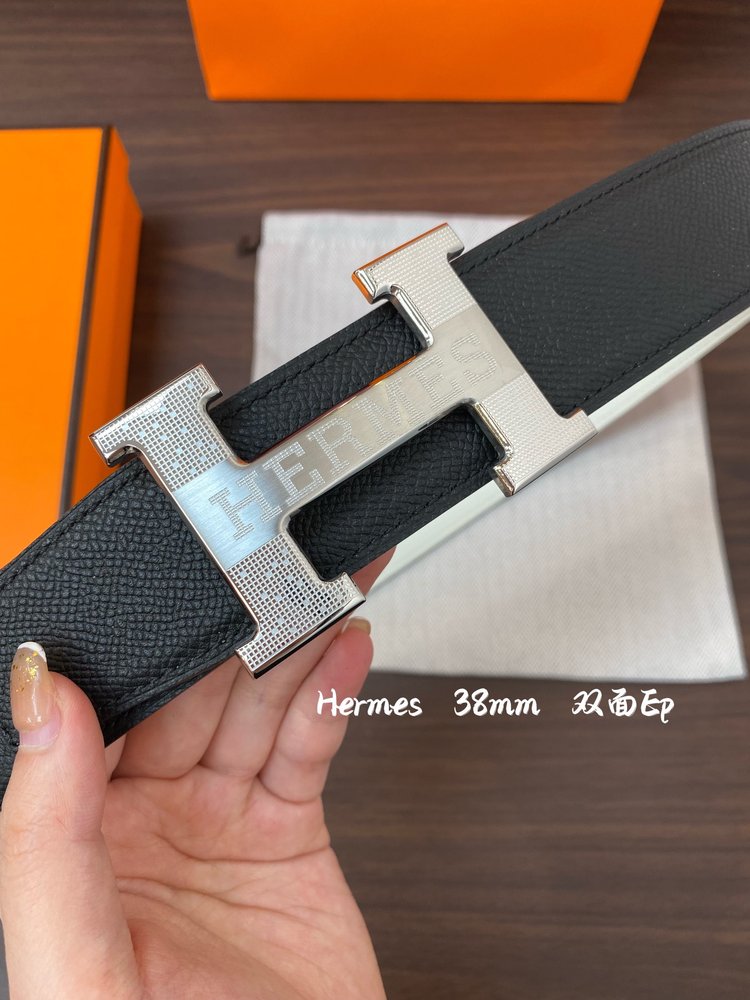 에르메스 엡솜 양면 송아지 가죽 38mm 벨트 001-284124