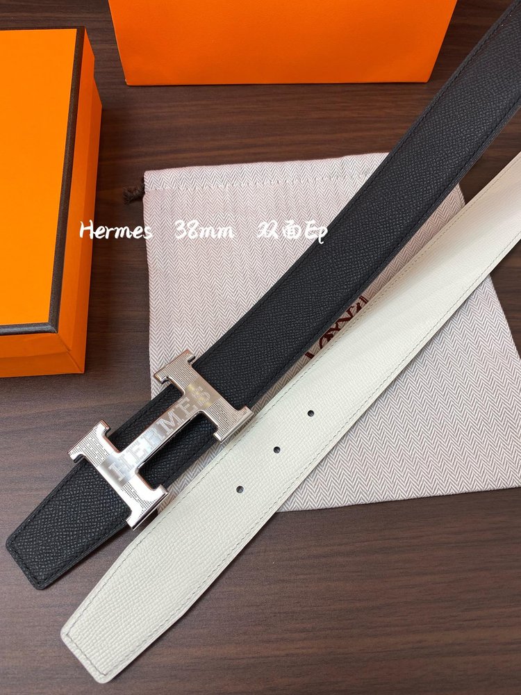 에르메스 엡솜 양면 송아지 가죽 38mm 벨트 001-284124