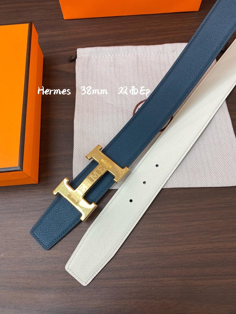 에르메스 양면 송아지가죽 벨트 38mm 001-284125