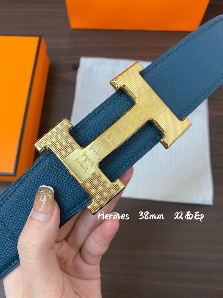 에르메스 양면 송아지가죽 벨트 38mm 001-284125
