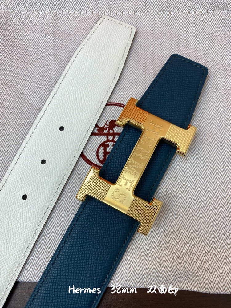 에르메스 양면 송아지가죽 벨트 38mm 001-284125