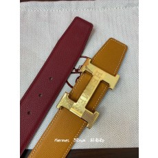 에르메스 양면 송아지 가죽 벨트 38mm 001-284126
