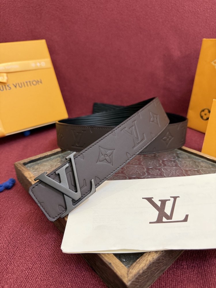 LV 양면 벨트 모노그램/매끈한 가죽 001-284167