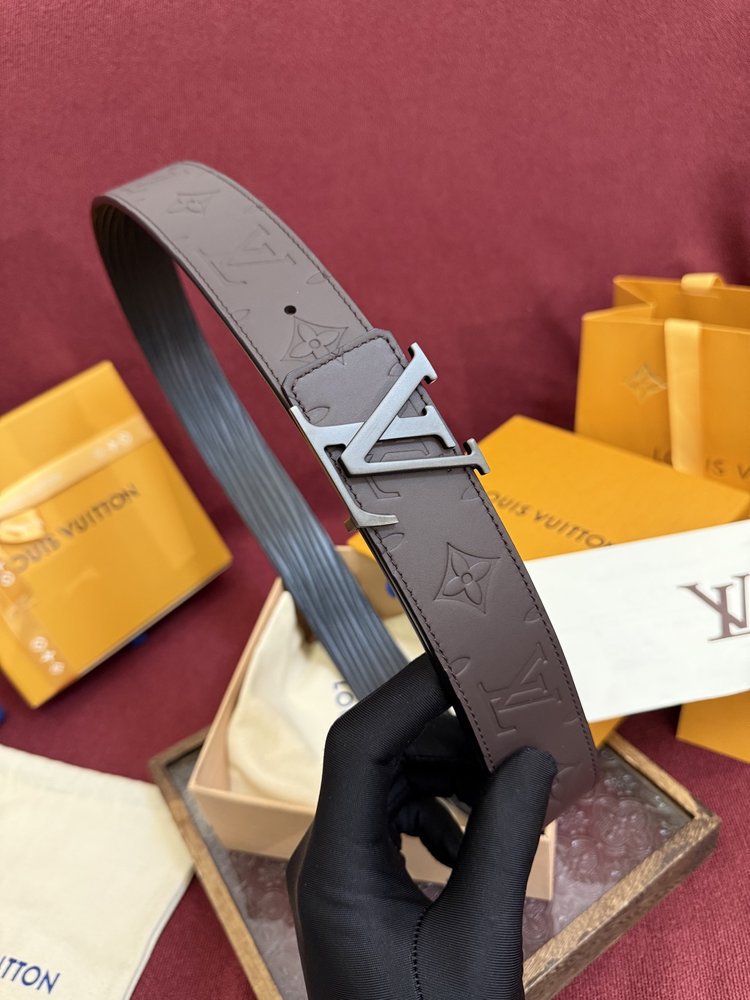 LV 양면 벨트 모노그램/매끈한 가죽 001-284167