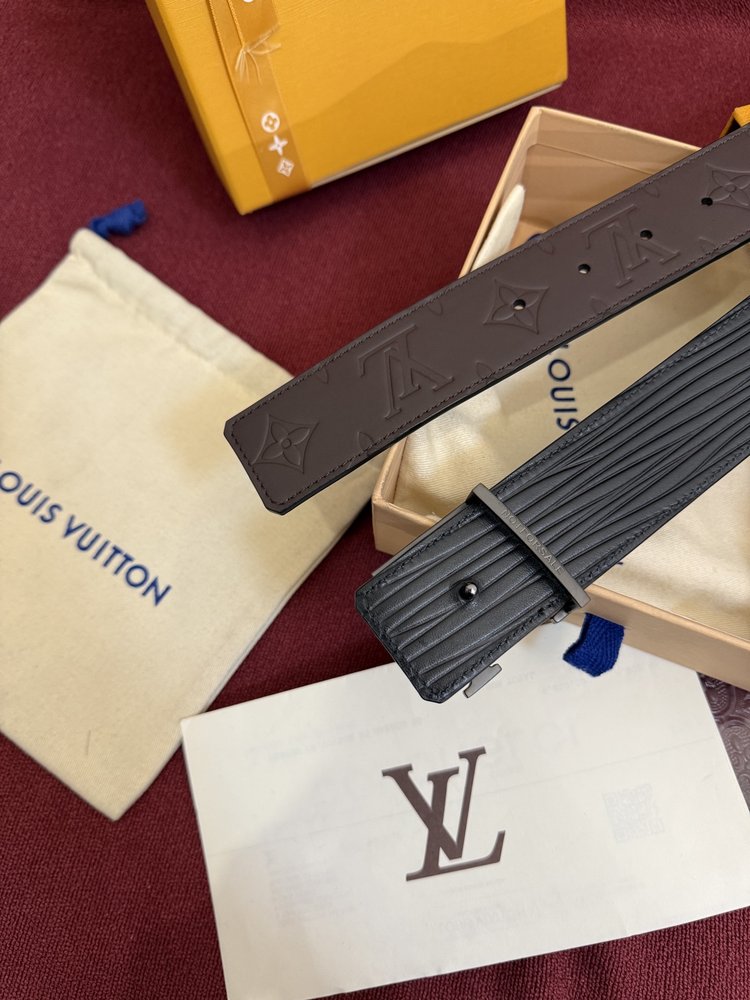 LV 양면 벨트 모노그램/매끈한 가죽 001-284167