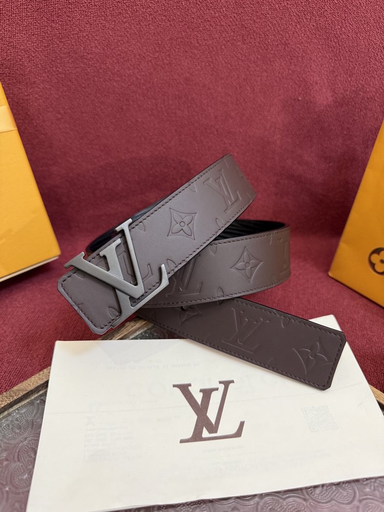 LV 양면 벨트 모노그램/매끈한 가죽 001-284167