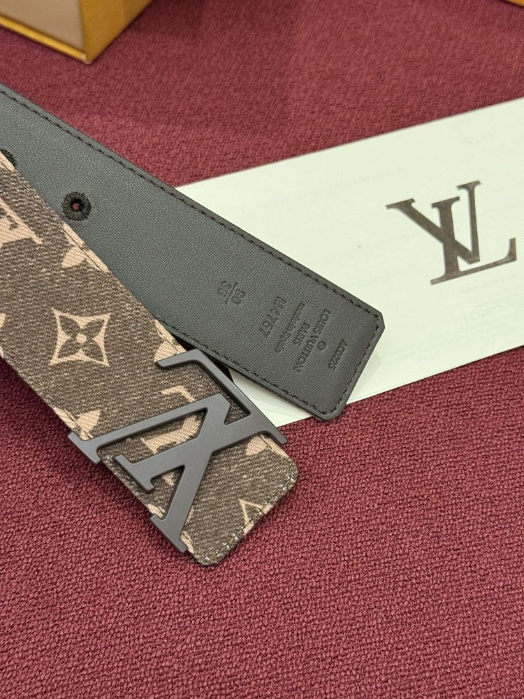 LV 이니셜 모노그램 데님 벨트 001-284211