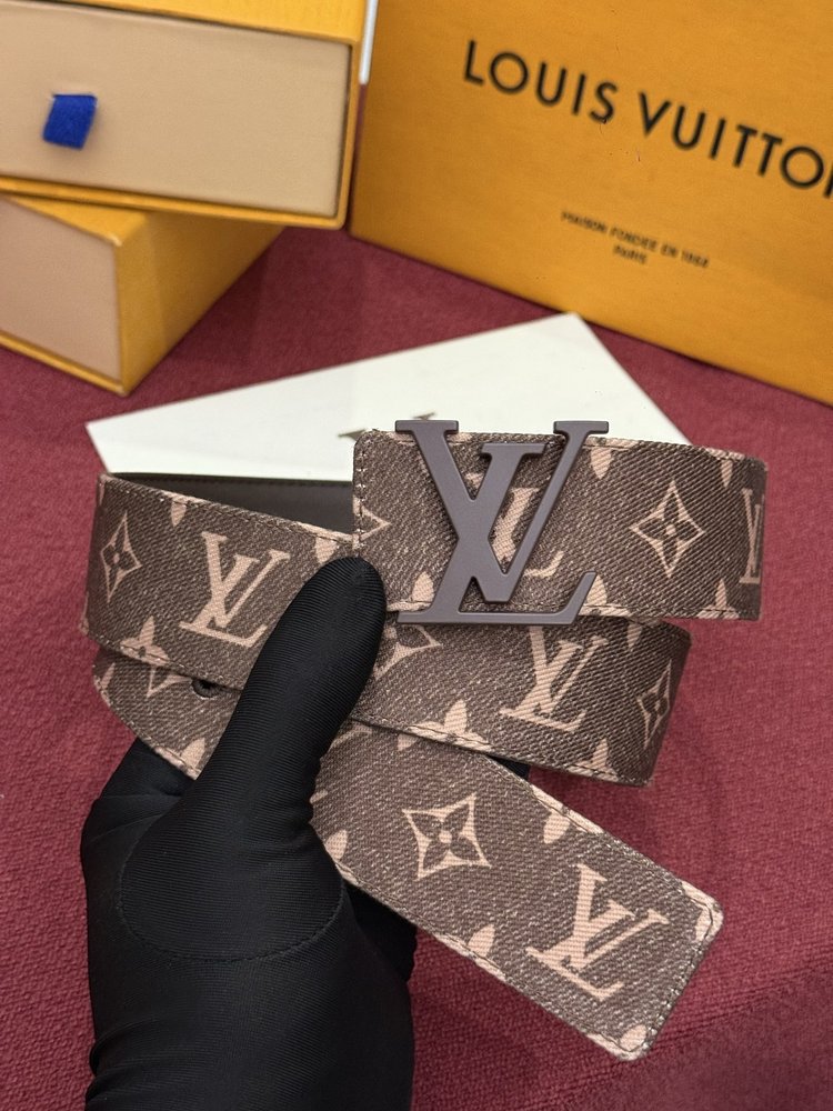LV 이니셜 모노그램 데님 벨트 001-284211