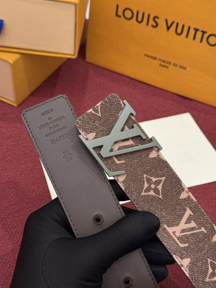 LV Initiales 모노그램 데님 벨트 001-284212