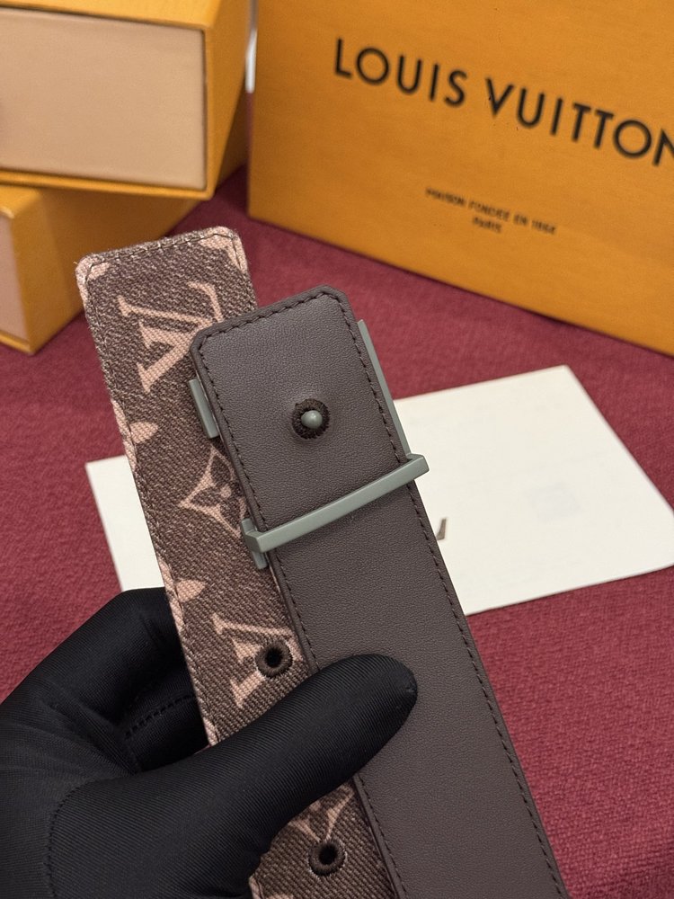 LV Initiales 모노그램 데님 벨트 001-284212
