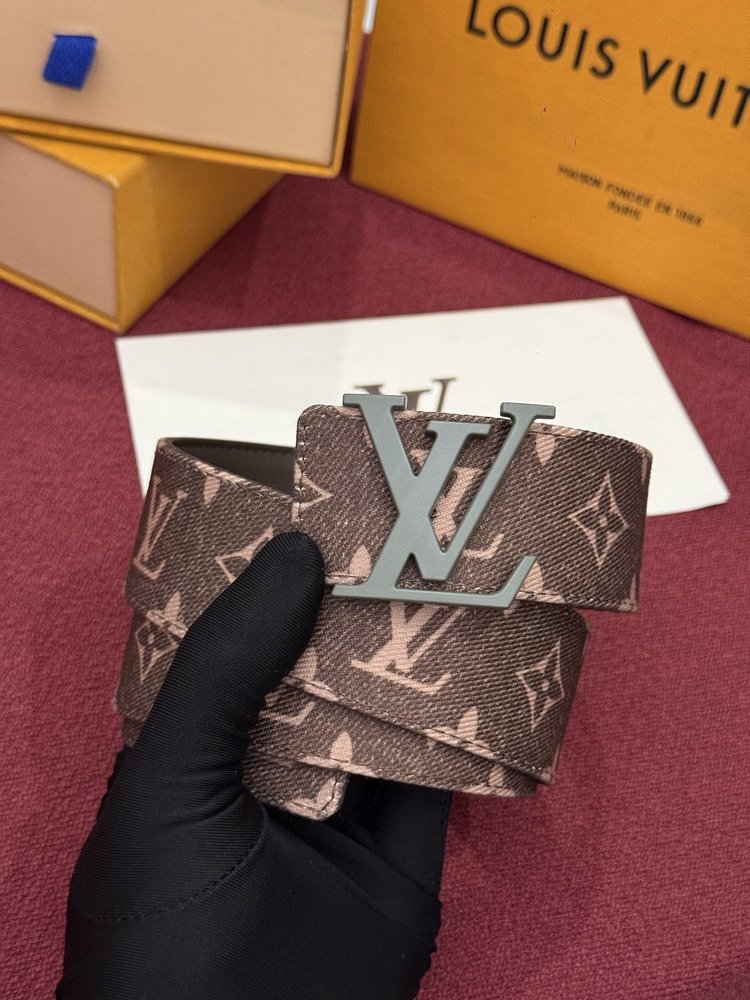 LV Initiales 모노그램 데님 벨트 001-284212