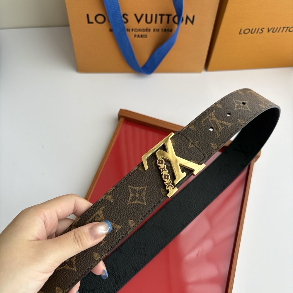 LV 모노그램 자카드 더블 페이스 벨트 001-284227