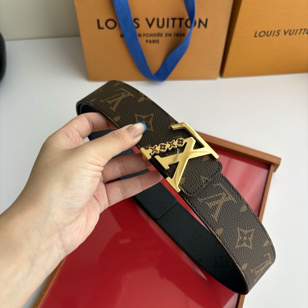 LV 모노그램 자카드 더블 페이스 벨트 001-284227