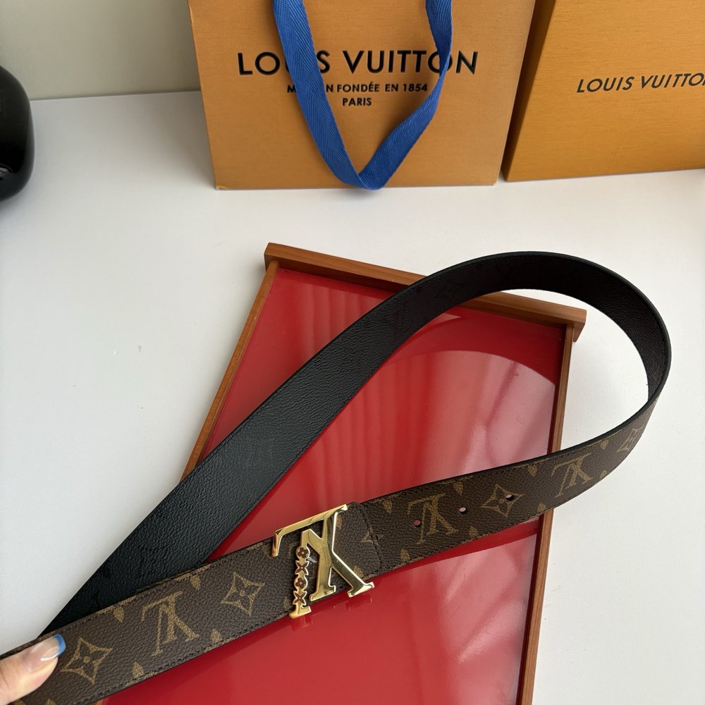 LV 모노그램 자카드 더블 페이스 벨트 001-284227