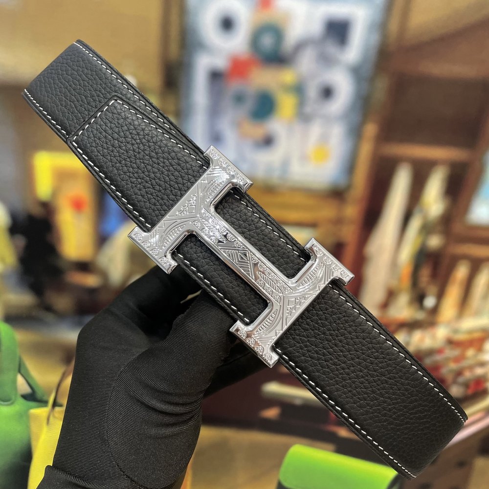 에르메스 양면 정품 가죽 벨트 38mm 001-284250