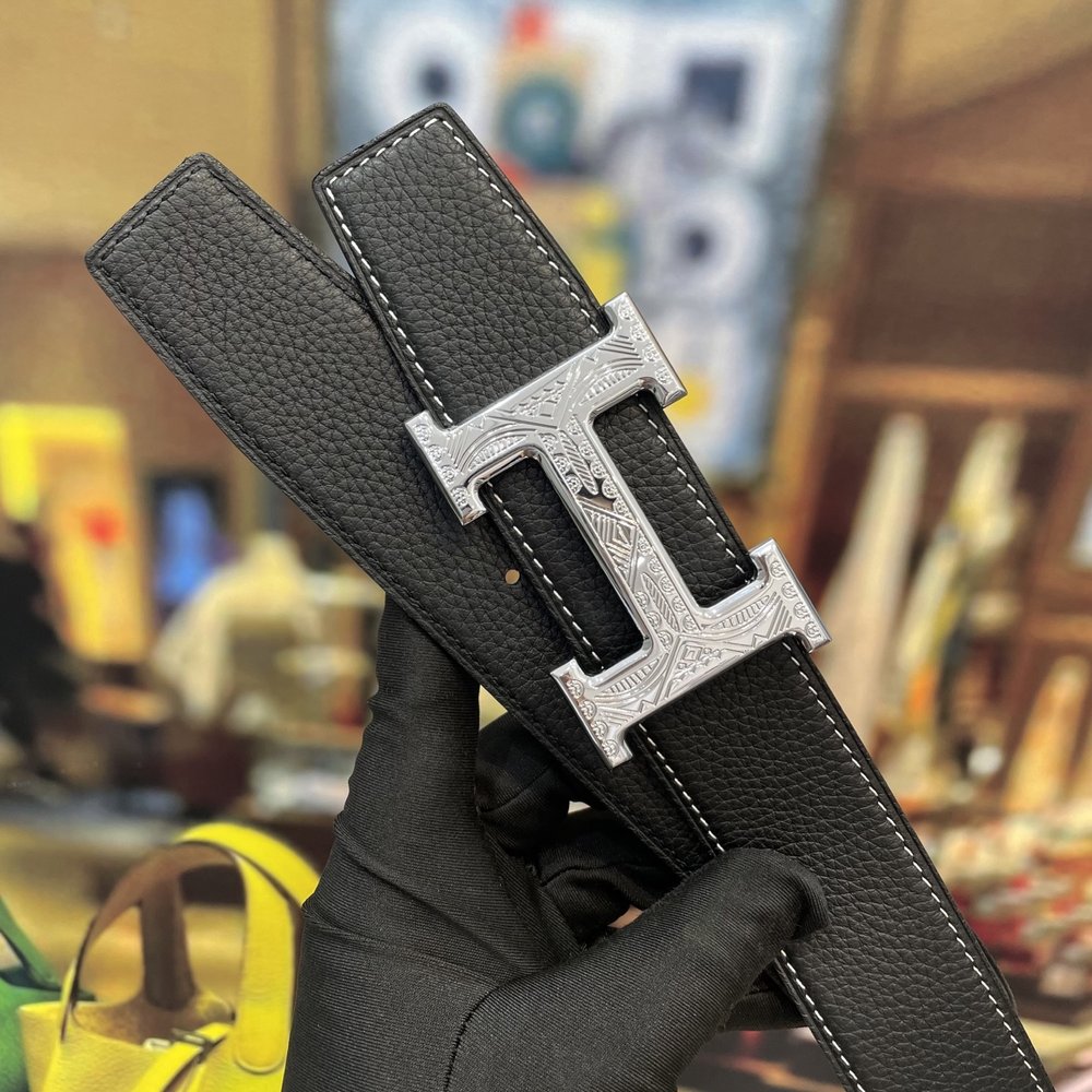 에르메스 양면 정품 가죽 벨트 38mm 001-284250