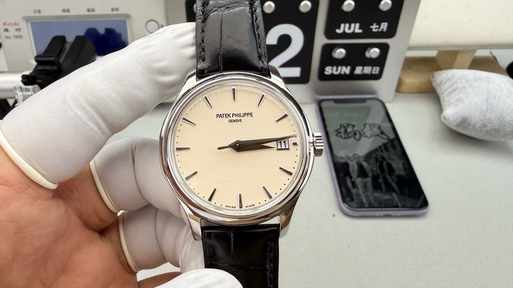 3K 파텍 필림 클래식 장갑 커버 화이트 골드 39mm 001-284318
