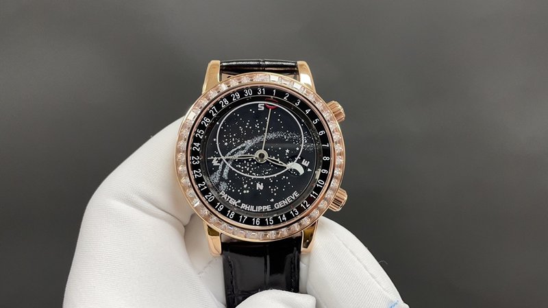 파텍필립 스카이문 로즈골드 블랙 페이스 43mm 001-284541