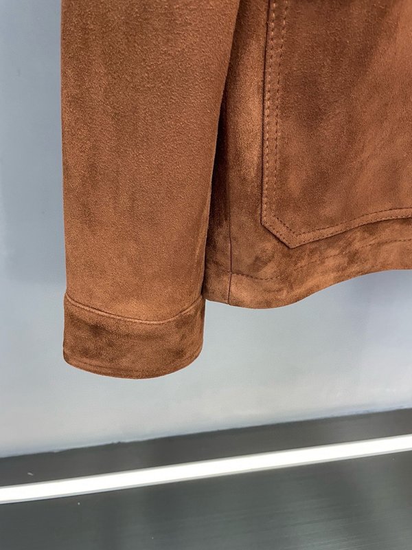 Loro Piana 스웨이드 양가죽 워크 재킷 001-284572