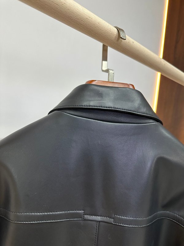 에르메스 워크 칼라 가죽 자켓 001-284581