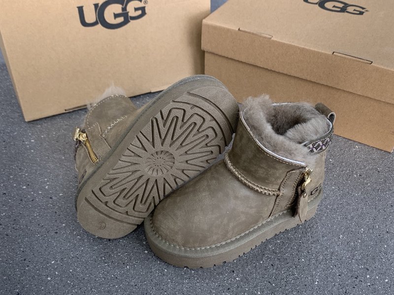 UGG 민족풍 방수 지퍼 아동 스노우부츠 001-284619