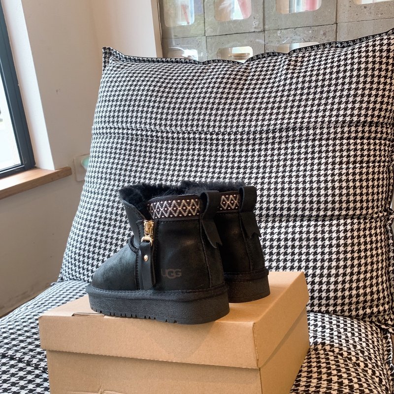 UGG 에스닉 방수 가죽 지퍼 아동 부츠 001-284731