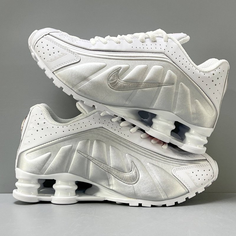 YH 버전 나이키 Shox R4 화이트 캐주얼 러닝화 001-285253