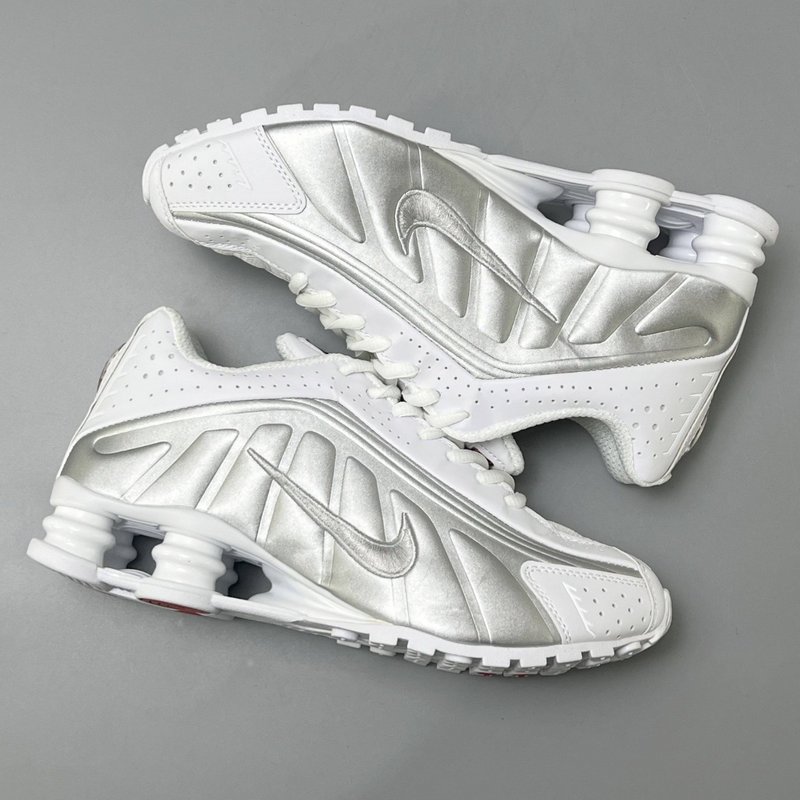 YH 버전 나이키 Shox R4 화이트 캐주얼 러닝화 001-285253