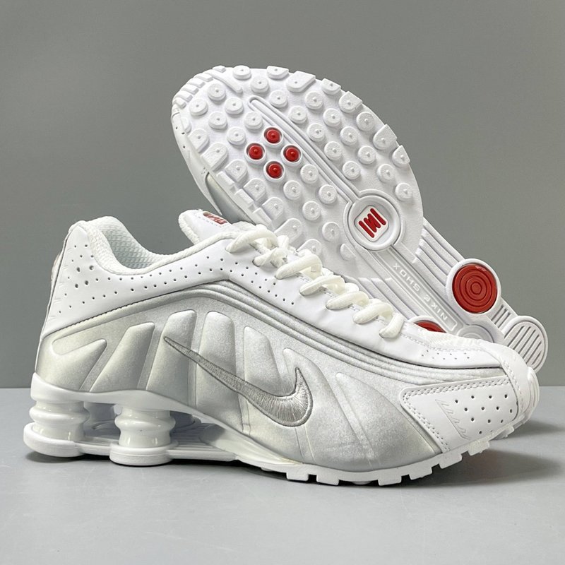 YH 버전 나이키 Shox R4 화이트 캐주얼 러닝화 001-285253