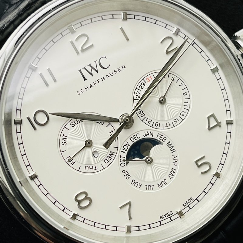 IWC 포르투갈 V2 업그레이드 퍼페추얼 캘린더 시계 001-285416
