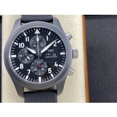 IWC 블랙 세라믹 TOP GUN 크로노그래프 시계 001-285421