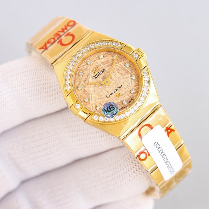 오메가 컨스텔레이션 5세대 28mm 진짜 다이아몬드 여 001-285503