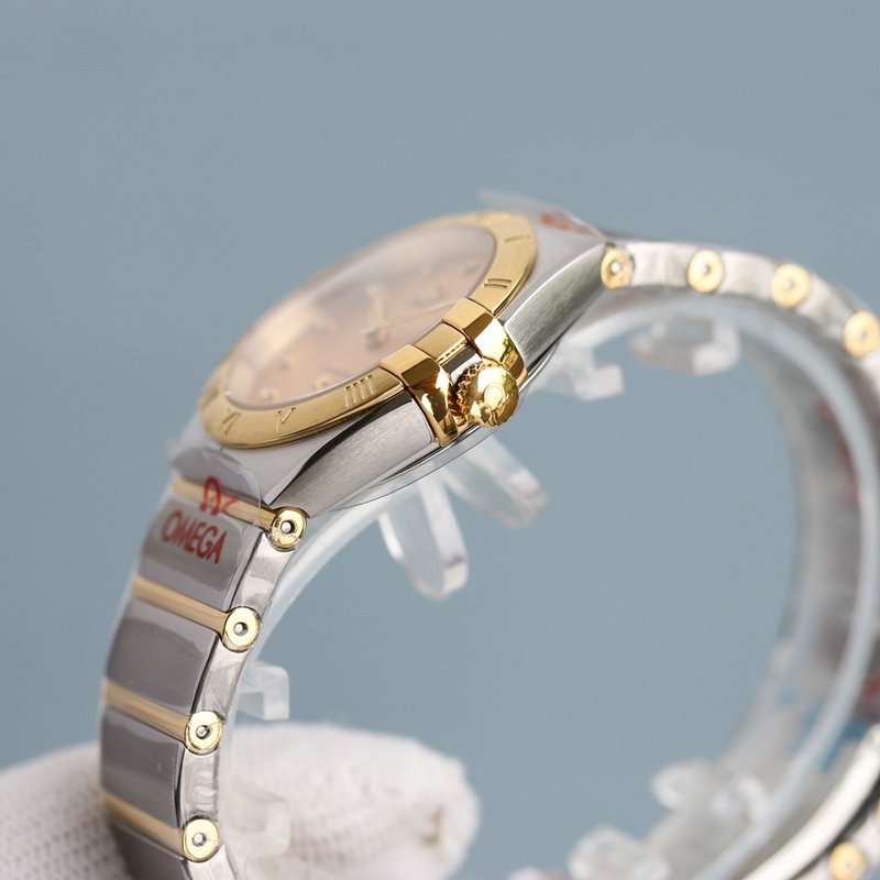 오메가 콘스텔레이션 28mm 쿼츠 여성 시계 최고 버전 001-285507
