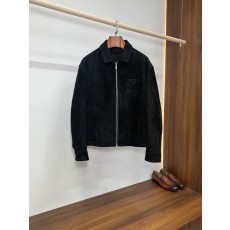 Prada 검정 스웨이드 양가죽 자켓 001-285522