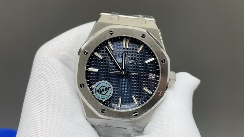 오데마 피게 흰색 케이스 파란색 다이얼 최고 품질 001-285523